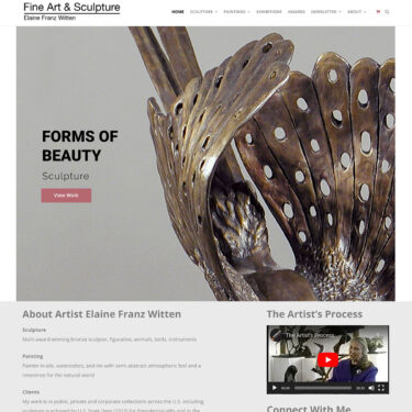 Homepage of the Vermont artist Elaine Franz Witten.